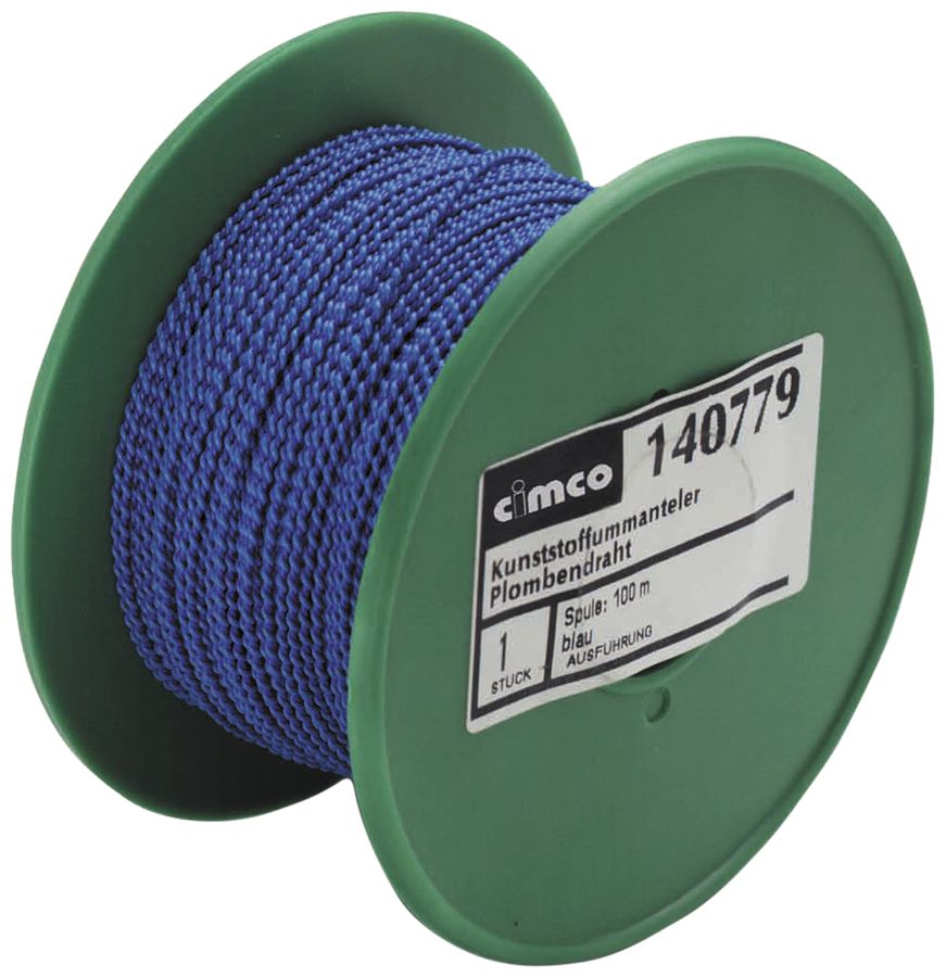 Fil de plombage CIMCO 0.5×0.6 mm 100m bleu