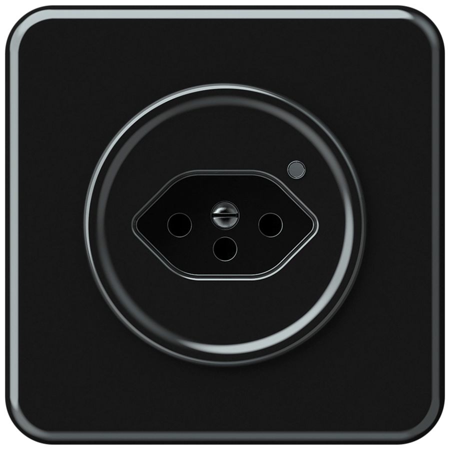 UP-Steckdose origin 1×Typ 13 bel.grün 10A 230V 92×92mm schwarz