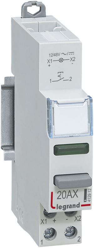 EB-Taster Legrand CX3 1S+LED rot 12…48VAC/DC