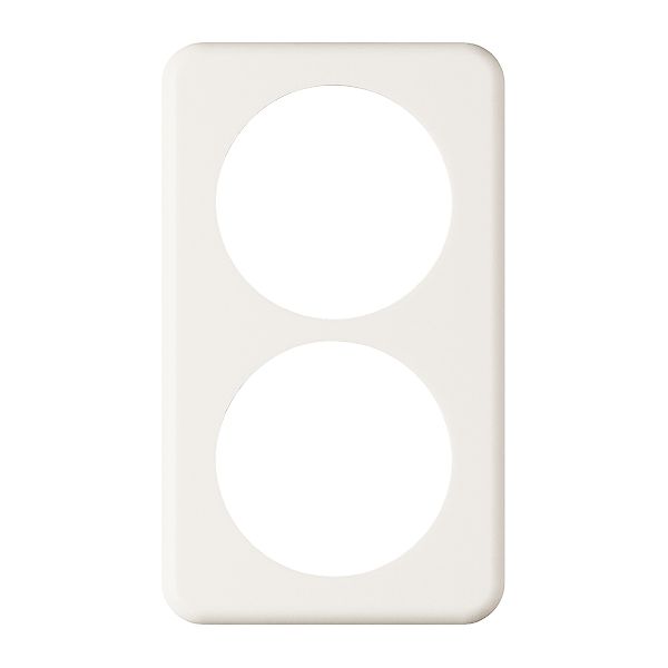 Abdeckplatte I-I 2×58/64mm weiss