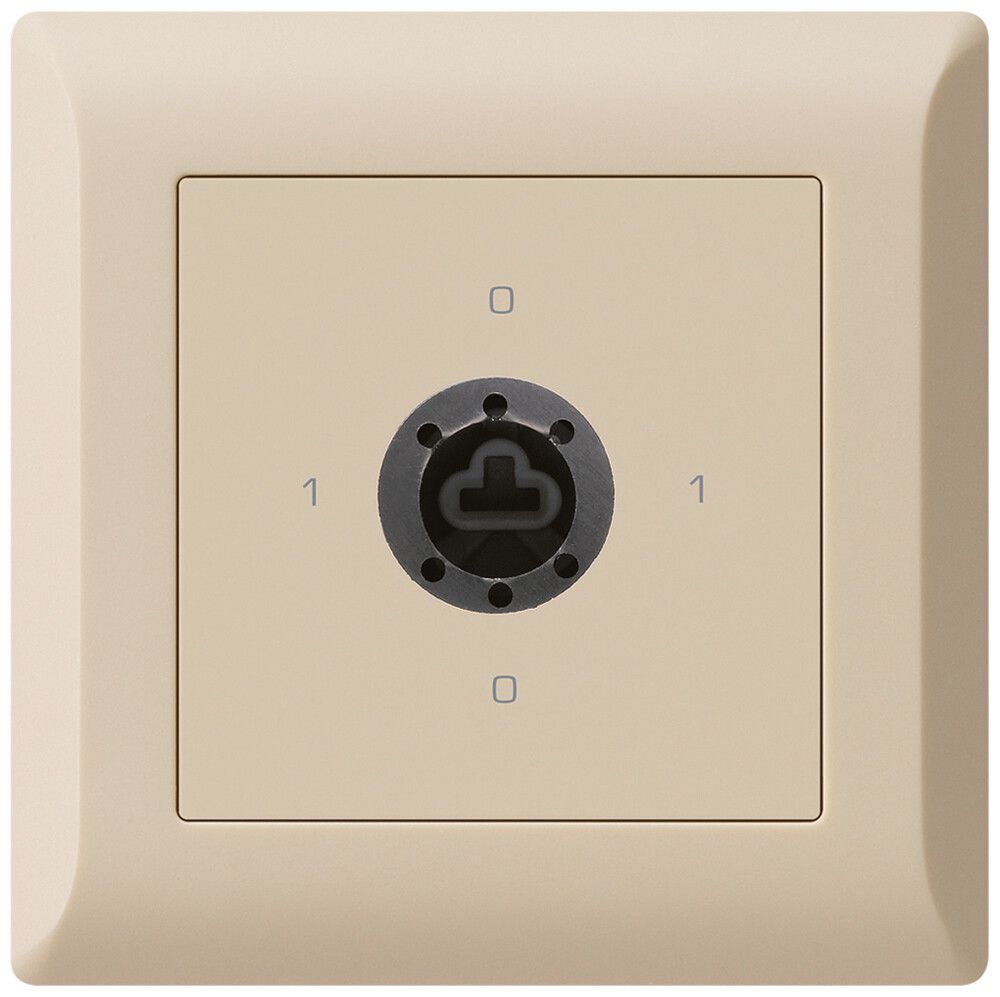 UP-Drehschalter kallysto.line 0/2L beige für Sicherheitsschloss ohne Zylinder