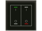 Pulsante KNX RGBW INC MDT BE-GTL2TS.B1S 2t/4a temp.vetro nero "I/O"