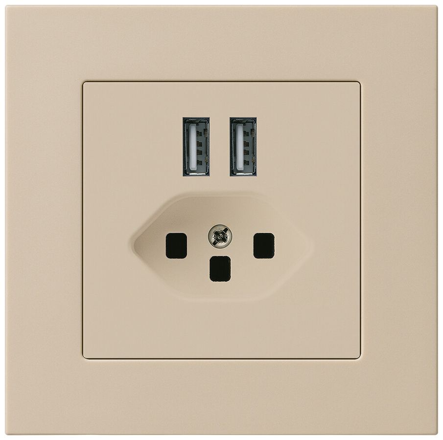 Presa INC 2×USB & T23 kallysto.pro 2400mA beige