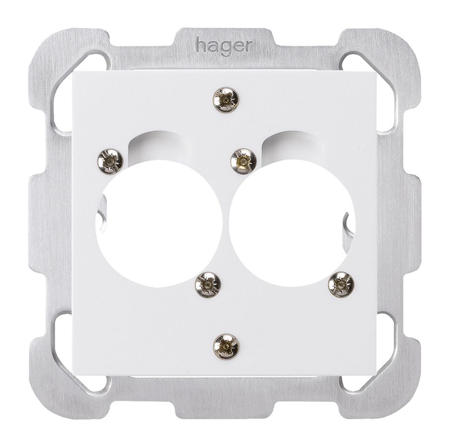 Kit de montage ENC pour 2 XLR kallysto blanc avec plaque de fixation