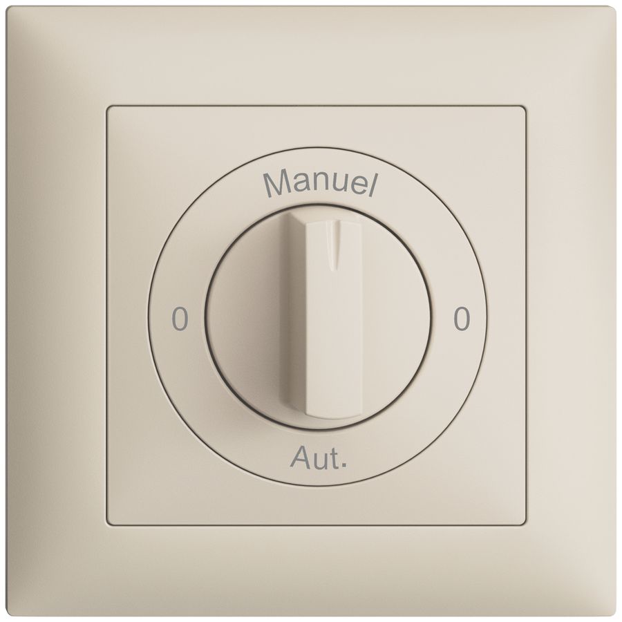 Kit front. 0-Auto-0-Main EDIZIOdue crema 88×88mm per interr.rot