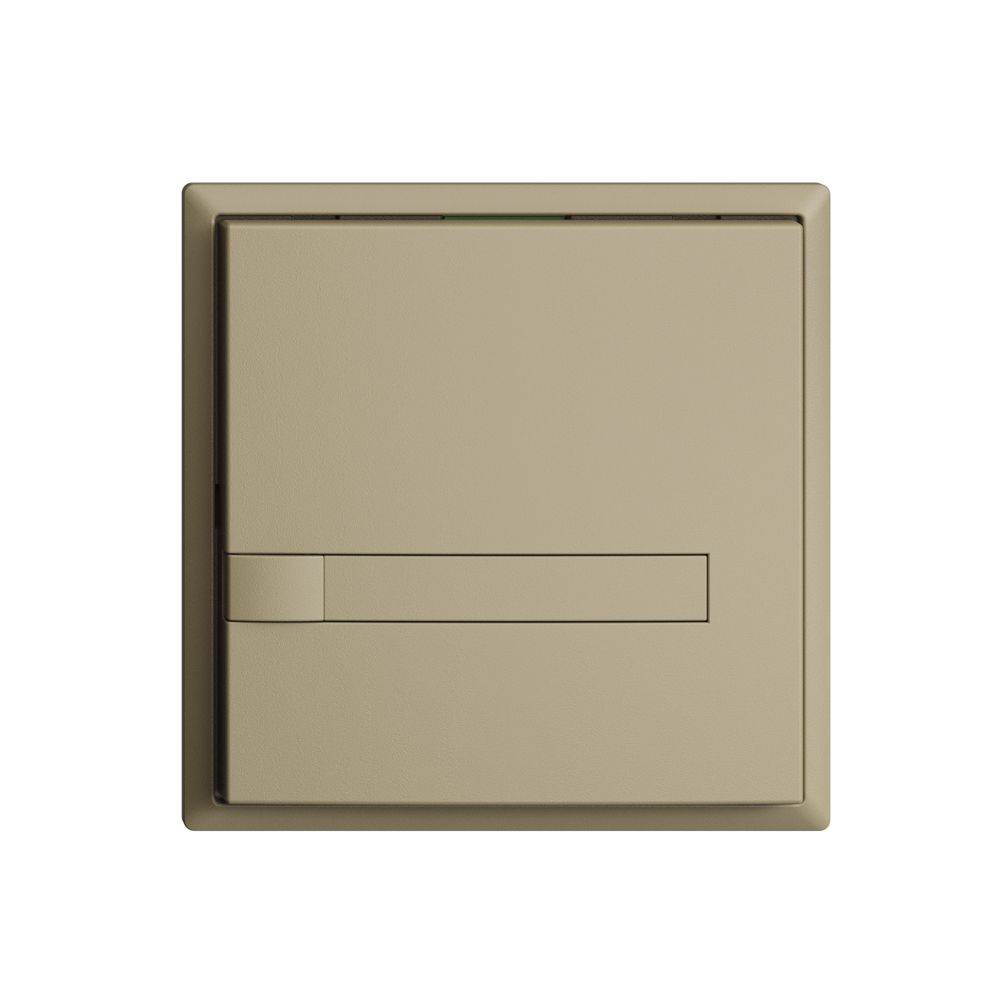 Poussoir ENC KNX 1× EDIZIOdue sand RGB sans LED avec insert papier