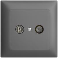 UP-TV-R-Dose EDIZIOdue 23dB dunkelgrau Breitbanddose 5…2000MHz, FMI