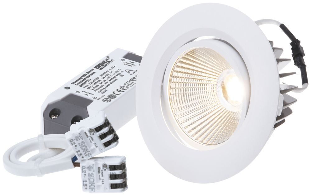 EB-LED-Spot AXO 10.5W 230V 960lm 930 Loch-Ø80mm weiss 38°