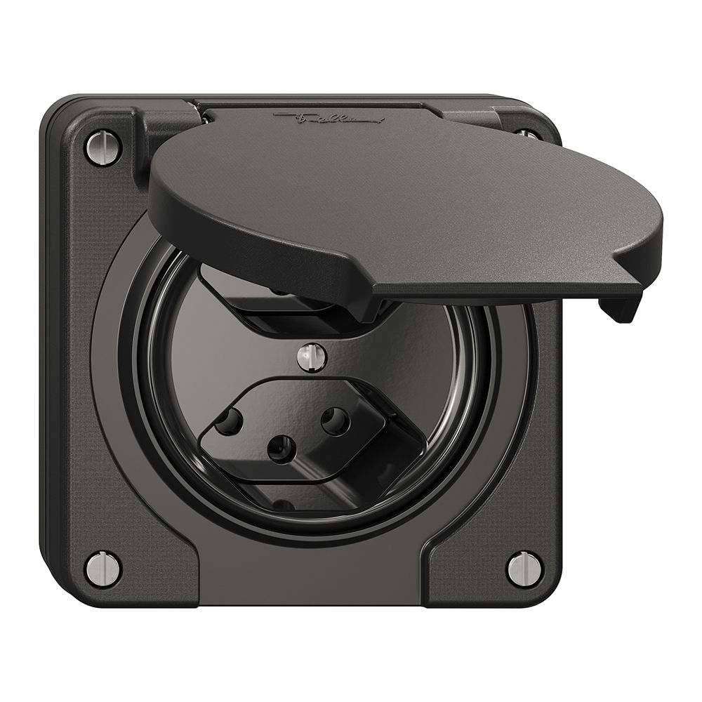 Presa NUP NEVO, 2×T13, IP21, nero