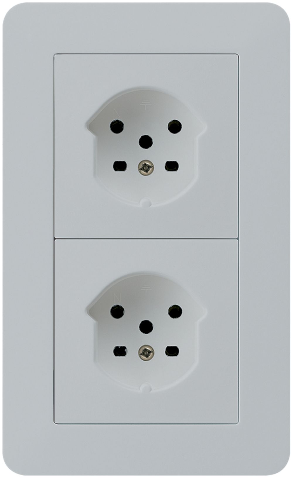 UP-Kombi 2×1 HA kallysto.trend 2×Typ 15 mit Steckklemmen lichtgrau