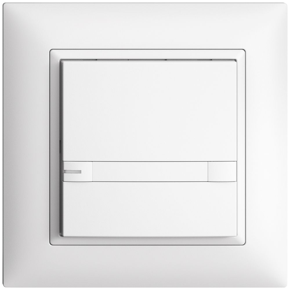 Poussoir ENC KNX 1× EDIZIOdue colore blanc RGB avec LED avec insert papier