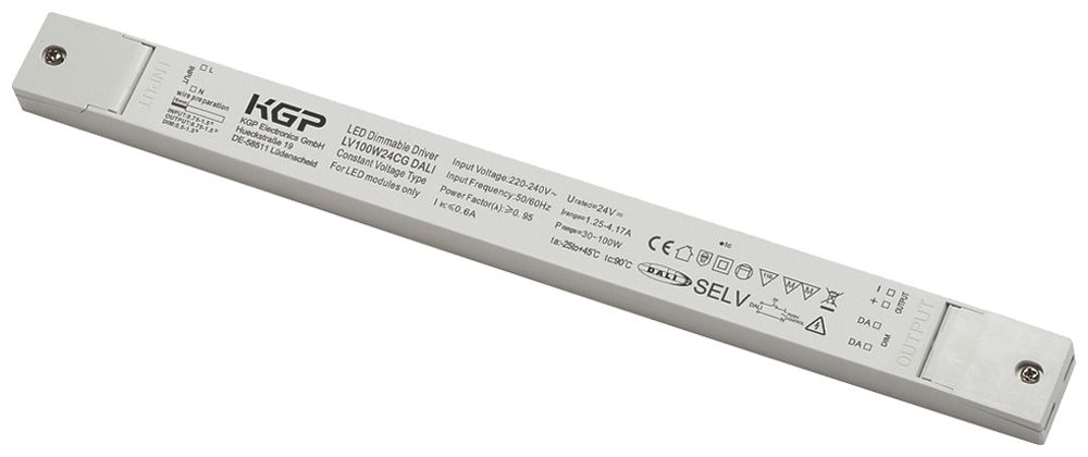 LED-Betriebsgerät SLV 100W 24V DALI DIM 350×30mm
