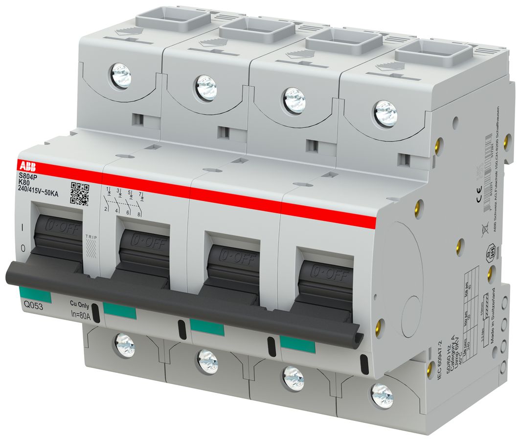 Disgiuntore ABB S804P-K80 4P 400V K-80A 50kA 6UM
