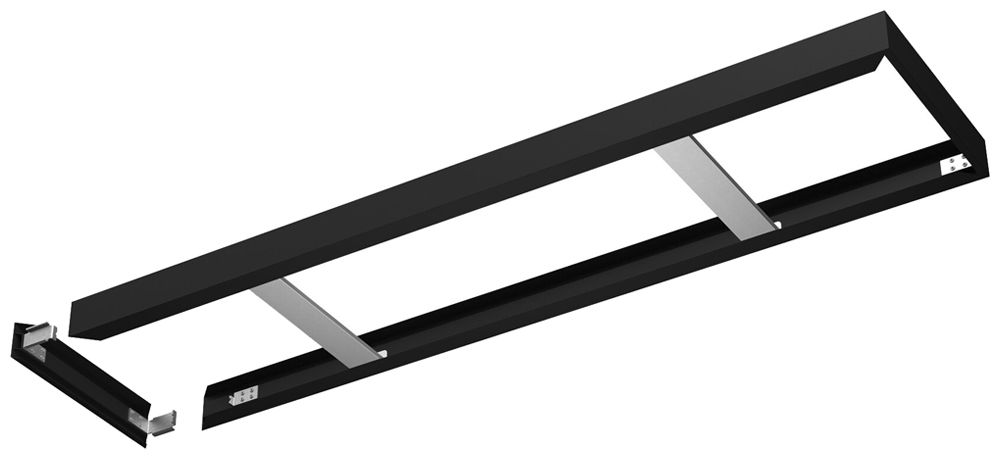 Anbaurahmen LEDVANCE PANEL 1200 Aluminium 1200×300×56mm schwarz