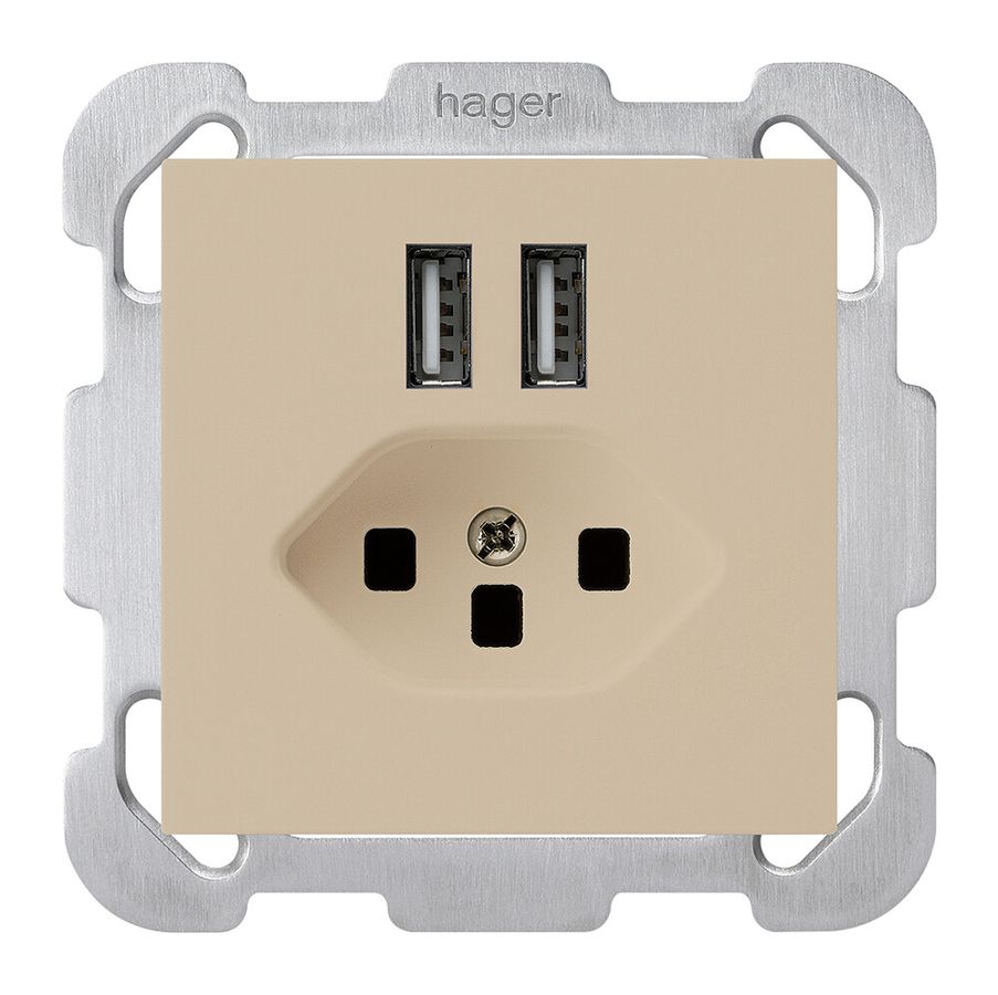 Presa INC 2×USB & T23 kallysto B 2400mA beige