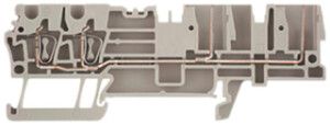 Durchgangs-Reihenklemme Weidmüller ZT 2.5/4AN/2 Zugfeder 2.5mm² TS35 beige
