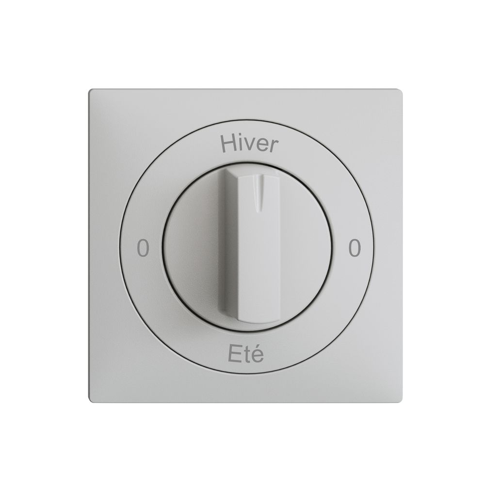 Kit front. 0-Hiver-0-Eté EDIZIOdue gris clair 60×60mm pour interr.rot