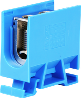 Abzweigklemme Woertz 35…70mm² 192A 800V Schraubanschluss 2×1 TH35 blau