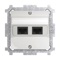 Scatola di raccordo INC SIDUS 2×RJ45 bianco lucido