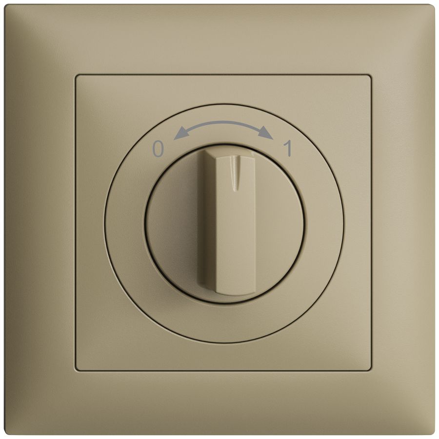 Frontset EDIZIOdue 0<->1 sand 88×88mm für Schwenktaster