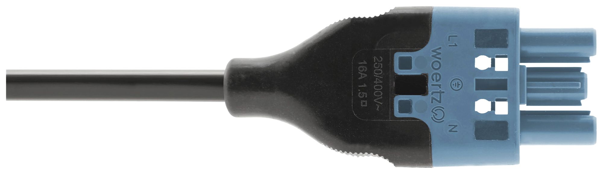 Cavo d'allacciamento Woertz 49343/C5 3×1.5mm² 250V 16A 6m bl presa-libero Cca