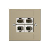 UP-Dose 4×RJ45/u 4P getr. EDIZIOdue sand ITplus