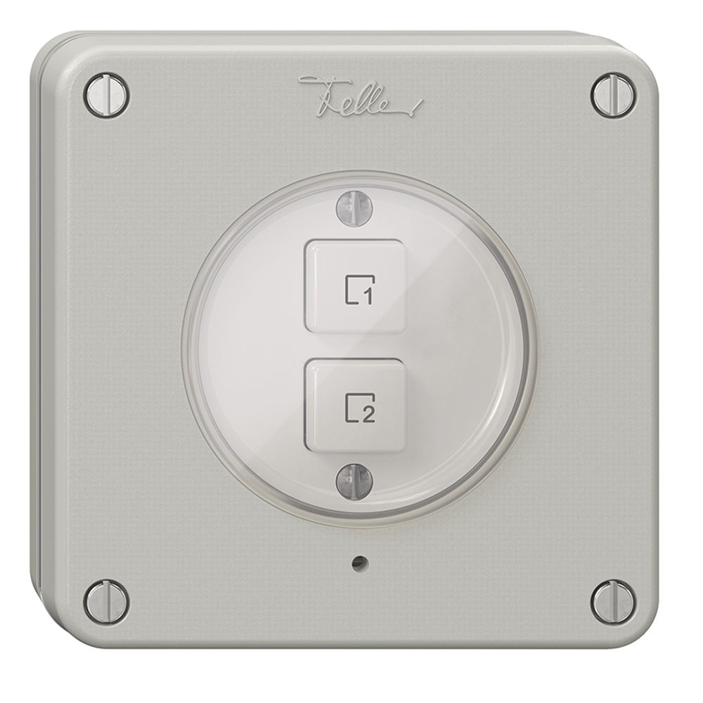 Poussoir scène ENC 2 scènes vertical/2T NEVO Wiser gris clair