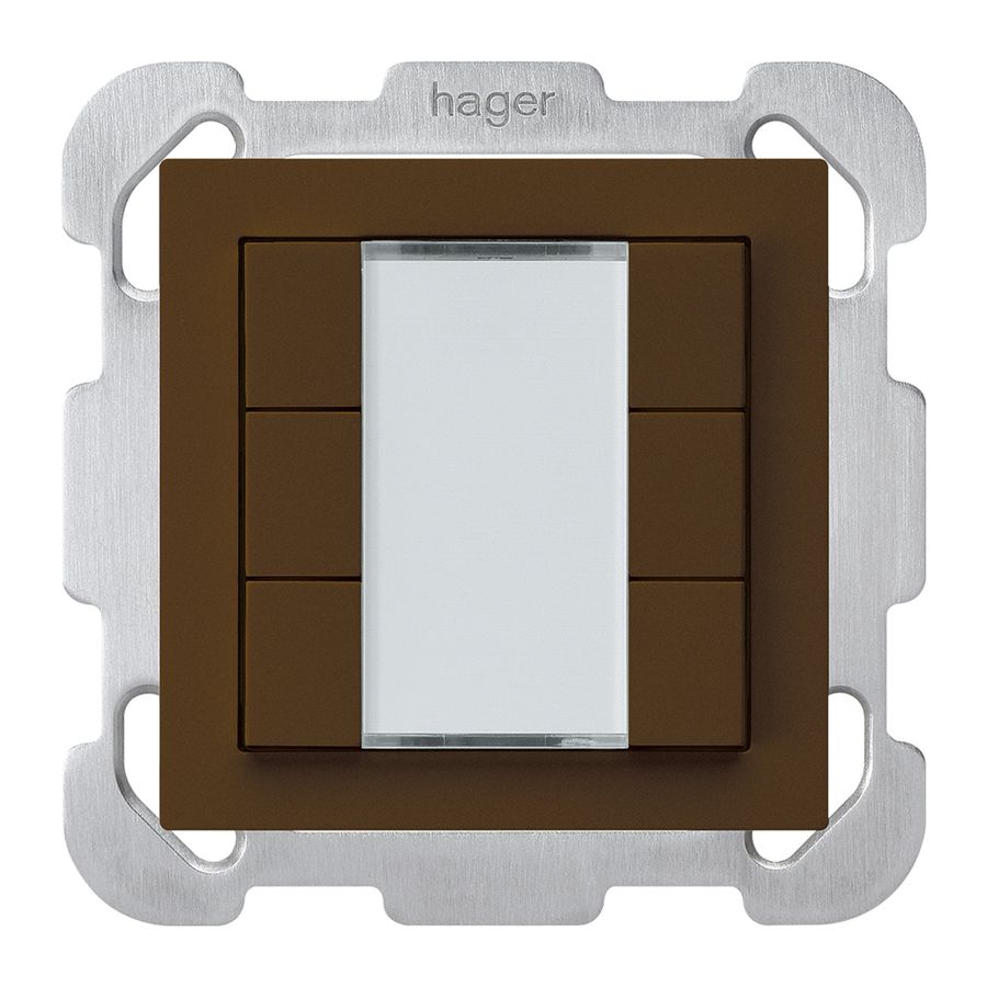 Tasto INC kallysto B KNX 6× s/e-link marrone