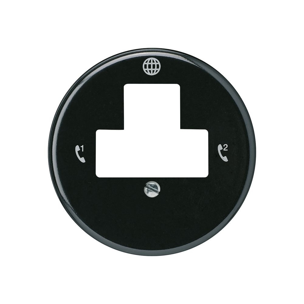 Frontscheibe basico für Rückführdose 2 DSL schwarz