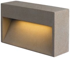 LED-Wandleuchte SLV CONCRETO L 12W 570lm 830 IP65 375×250mm grau