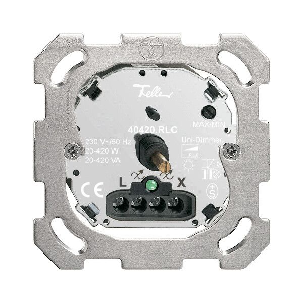 Einsatz Drehdimmer FH 20…420W Universal, beleuchtbar LED grün