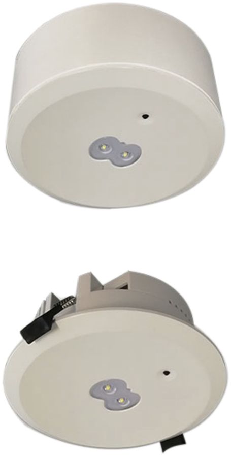 LED-Antipanik- und Fluchtwegspot AL-P, 2×3W, Einzelbatterie 1h, Deckenmontage