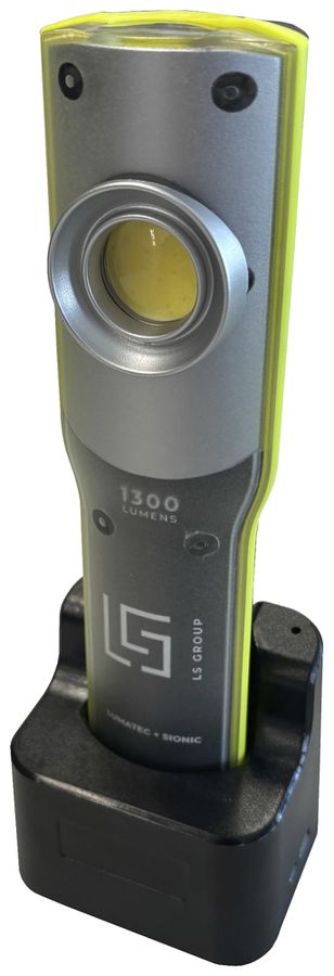 LED-Handleuchte Lumatec 10W 1300lm DC 3.7V IP54 Kunststoff grau