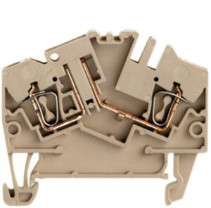 Borne de test sectionnable WM ZTR 2.5-2/O.TNHE connex.ressort 2.5mm² TS35 beige