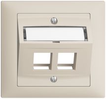 EB-Montageset EDIZIOdue FKE, mit Schrägauslasshaube, für 2×Keystone, crema