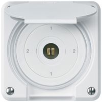 Interruttore a chiave quadrata INC robusto IP55 con coperchio S3/1P bianco