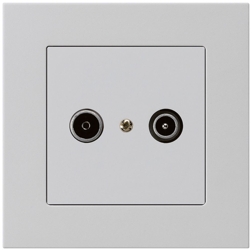 UP-Antennendose kallysto.pro R/TV 14dB Durchgangsdose hellgrau