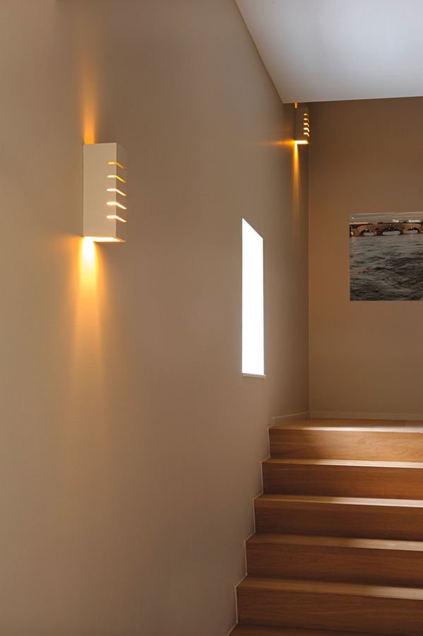 Wandleuchte SLV GL 100 SLOT, E14 40W Gips eckig IP20 weiss