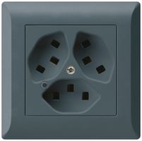 Presa INC Hager kallysto.line 3×T23 illuminato C antracite