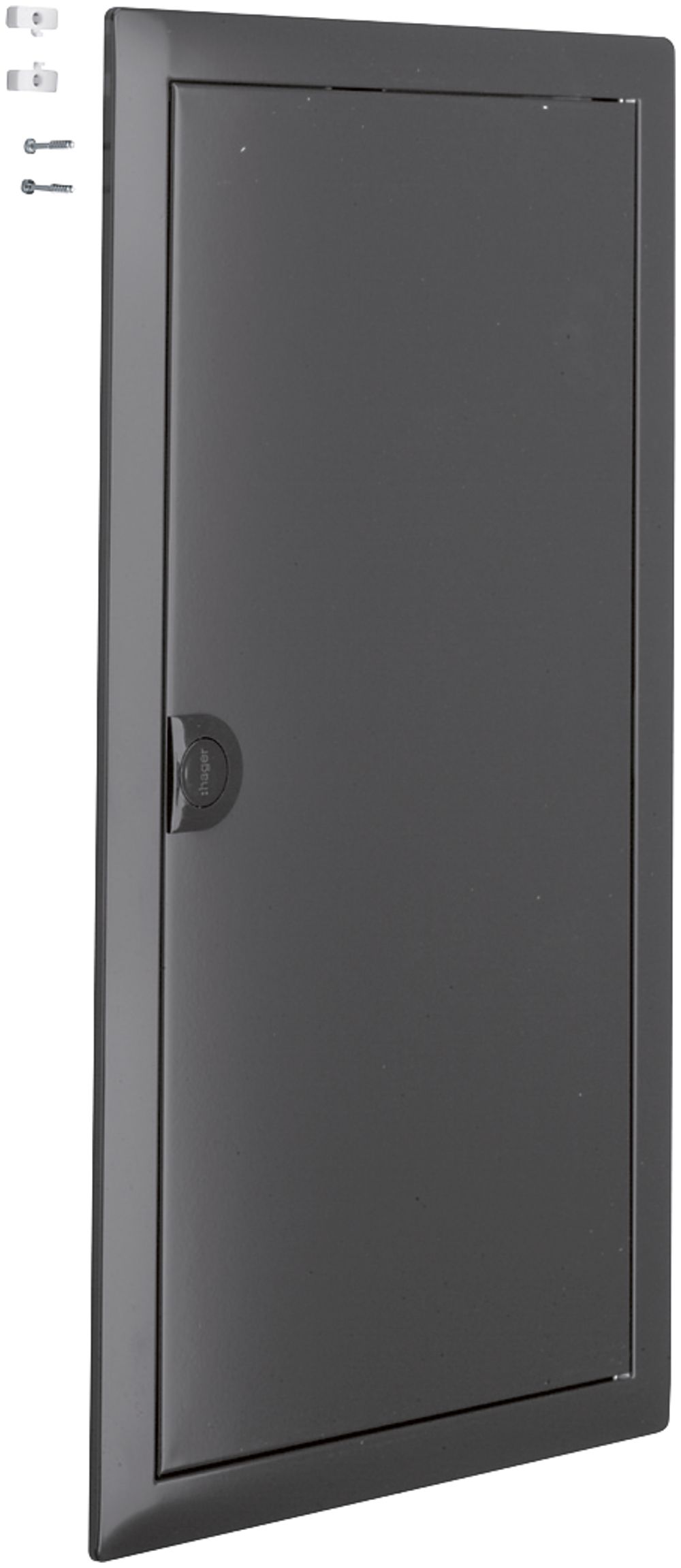 Blendrahmen mit Tür Hager volta 3-reihig 348×630×9mm IP00 anthrazit