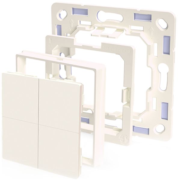 AP-Wandsender Shelly BLU Wall Switch 4+ Adapter Legrand 4-Kan BLE weiss