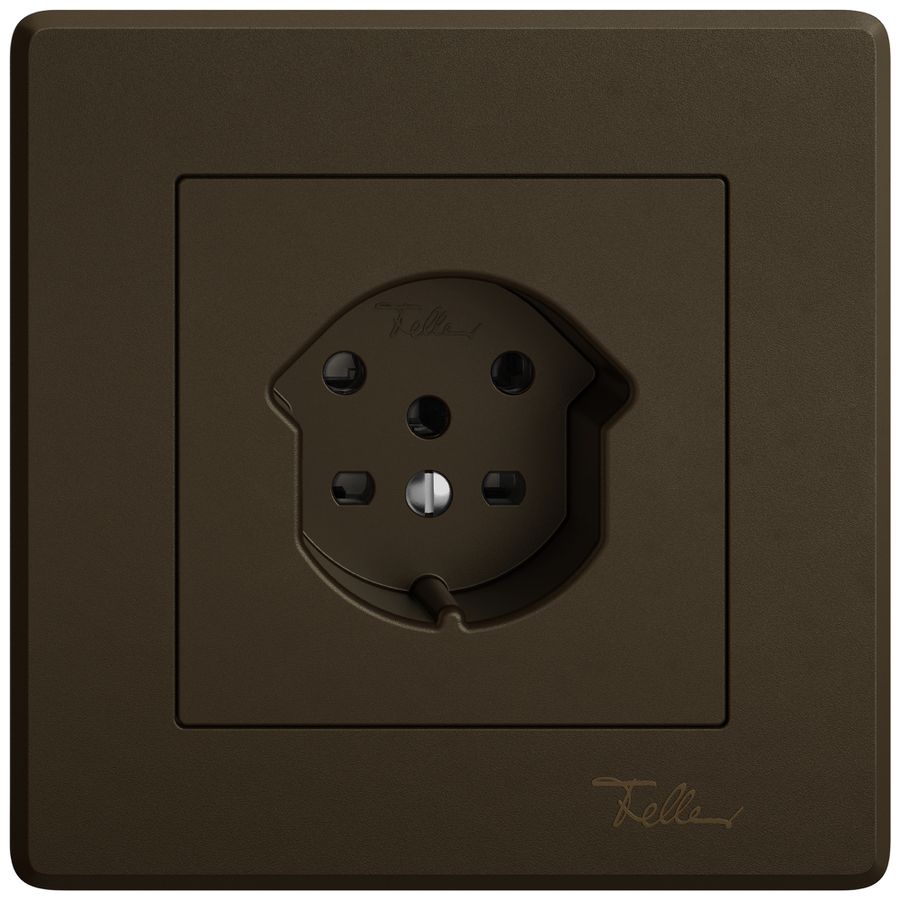 UP-Steckdose EDIZIO.liv SNAPFIX® 1×T15 br