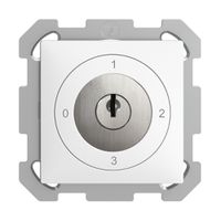 UP-Drehschalter EDIZIOdue 5/1L weiss, mit Sicherheitsschloss