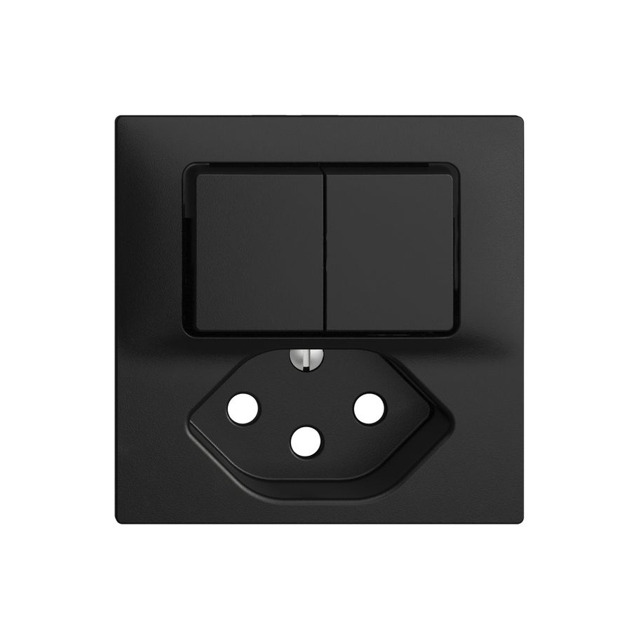 Frontset EDIZIOdue schwarz, 60×60mm T13