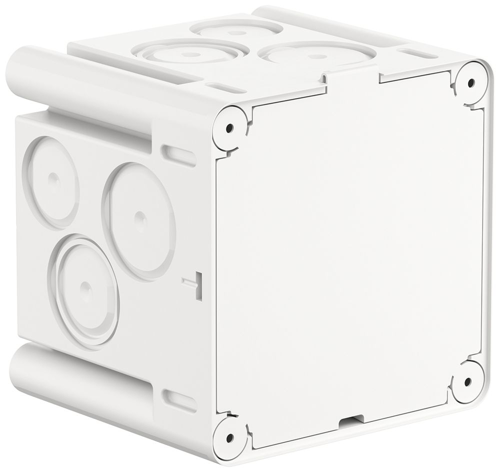 Einlasskasten AGRO 1×1 mit Schutzdeckel M20/25 77×77×70mm weiss
