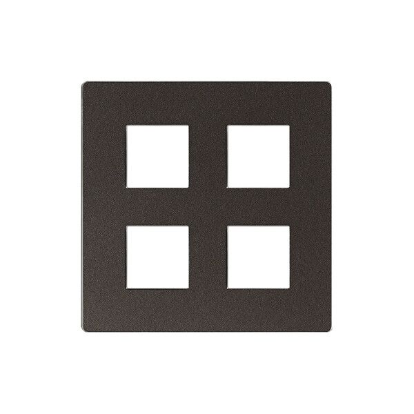 Placca frontale EDIZIOdue elegance per tasto quadriplo moca