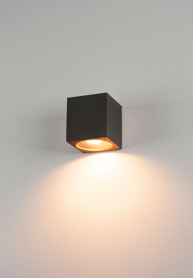 Wandleuchte SLV BIG THEO WALL OUT, GU10 75W IP44 anthrazit