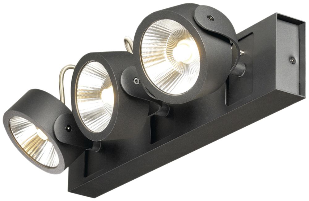 LED-Decken-/Wandleuchte SLV KALU 3, 47W 3000K dimmbar 60° IP20 schwarz