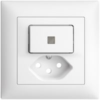 UP-Frontset EDIZIOdue T13 weiss 88×88mm mit Linse für Kleinkombi