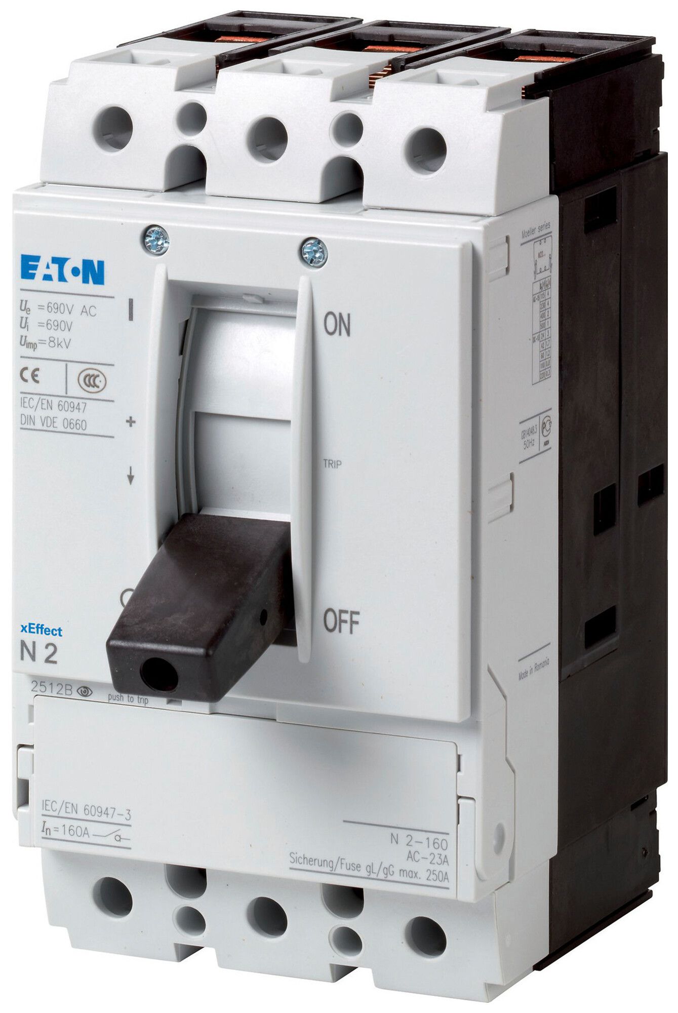 Sectionneur de charge AP Eaton PN2-160 3P 160A 690V noir